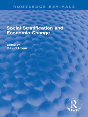 cover image of Social Stratification and Economic Change